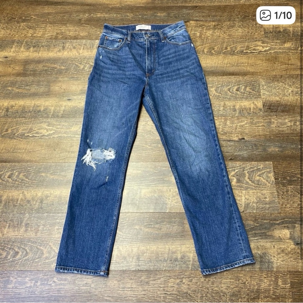 Abercrombie & Fitch Ankle Straight Ultra High Rise Jeans Curve Love Womens 26/2